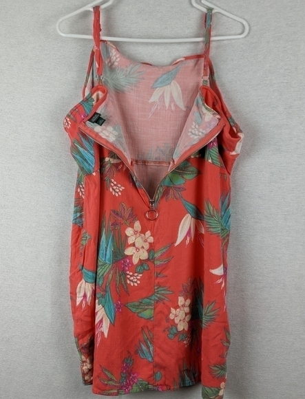 Wild Fable Orange Floral tropical plus size Dress Size 4x - Picture 6 of 9